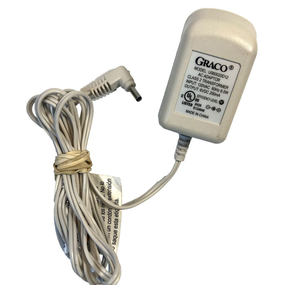 Genuine OEM Graco Baby Monitor Replacement Power Cord Model U060020D12 Adaptor
